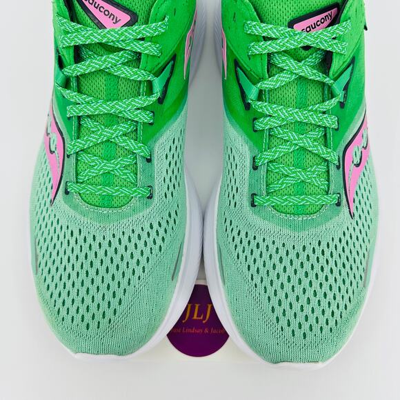 Saucony Women's Ride 16 'Sprig Peony' Green Running Shoes S10830-25 Size 10 - Picture 4 of 11